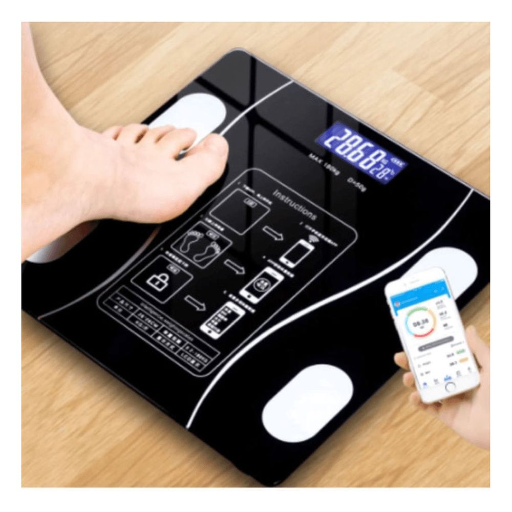 Balanza Bluetooth Digital para IOS y Android en Negro Balanza Bluetooth Digital para IOS y Android en Negro