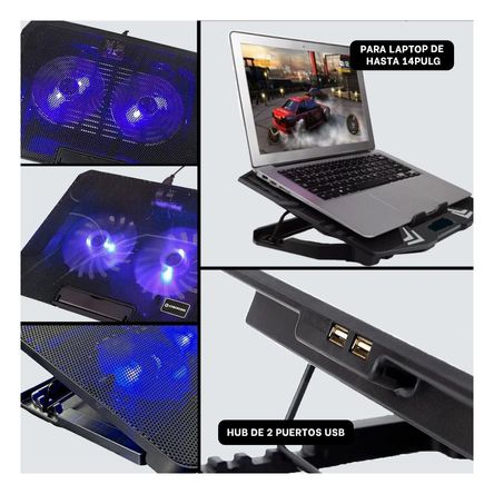 Cooler Moderno y Silenciososo en Color Negro Y+Stickers Cooler Moderno y Silenciososo en Color Negro Y+Stickers