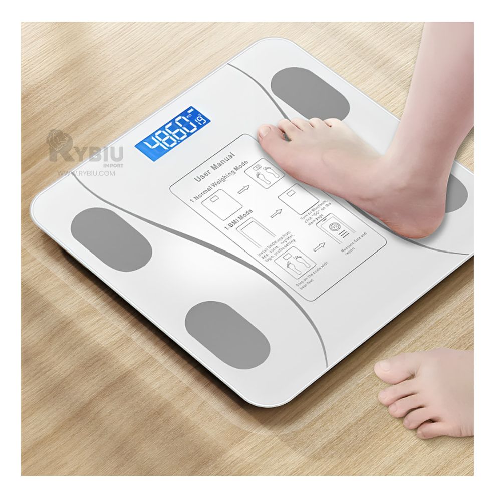 Balanza Inteligente con Bluetooth en Color Blanco Balanza Inteligente con Bluetooth en Color Blanco