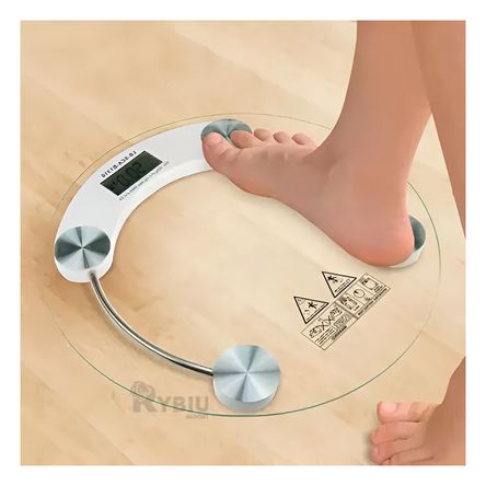 Balanza de Vidrio Templado Transparente Y+Stickers Balanza de Vidrio Templado Transparente Y+Stickers