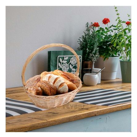 Canasta Ovalada de Mimbre para Almacenaje 33x24x30cm Marron Canasta Ovalada de Mimbre para Almacenaje 33x24x30cm Marron