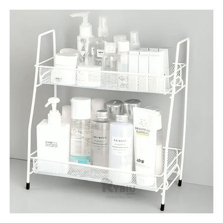 Estante de para el Hogar de 2 Niveles Moderno Blanco Estante de para el Hogar de 2 Niveles Moderno Blanco