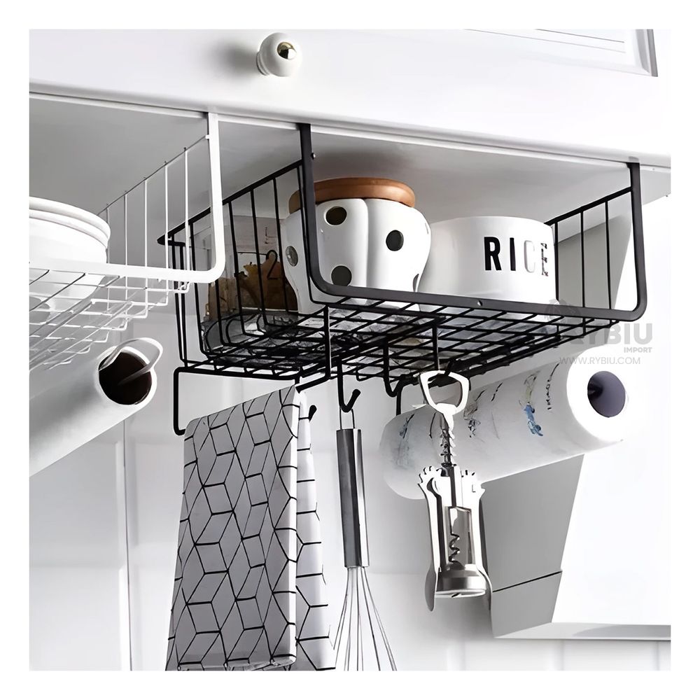 Cesta Suspendida Multiuso de Color Negro Y+Agendita Cesta Suspendida Multiuso de Color Negro Y+Agendita