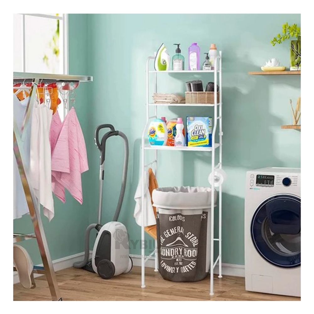 Estante para Baño en Diseño Cuadrado de Color Blanco Estante para Baño en Diseño Cuadrado de Color Blanco
