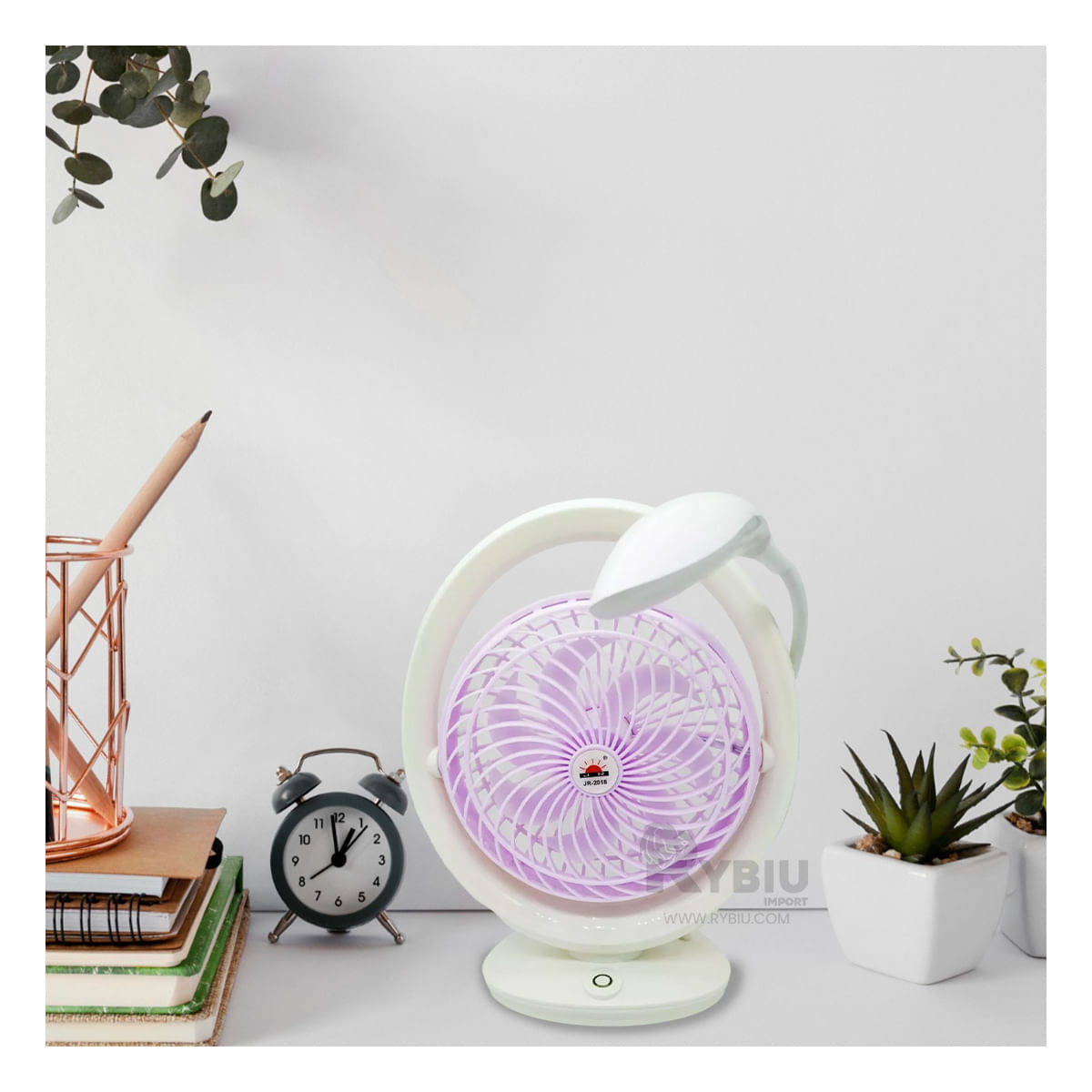 Ventilador Funcional de 3 Velocidades Lila Y+Agendita