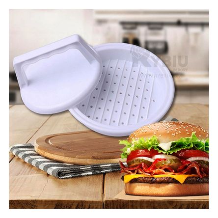 Molde Portable y Practico para Hamburguesa en Blanco