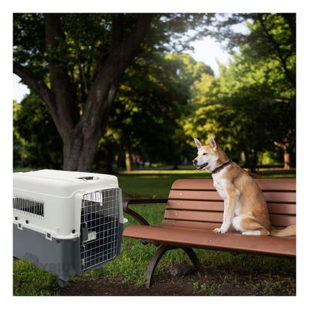 Transportador L90 de Animales Seguro y Comodo Plomo Oscuro Transportador L90 de Animales Seguro y Comodo Plomo Oscuro