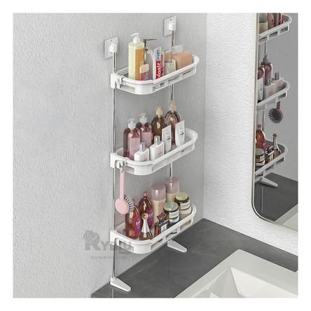 Repisa con 3 Niveles para Baño en Blanco Y+Papel de Regalo Repisa con 3 Niveles para Baño en Blanco Y+Papel de Regalo