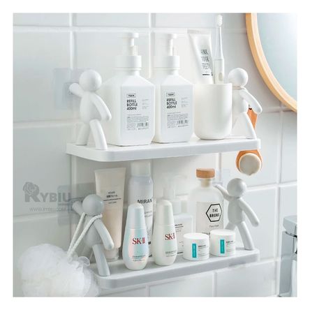 Repisa de Plastico Humanoide en Blanco Y+Papel de Regalo Repisa de Plastico Humanoide en Blanco Y+Papel de Regalo