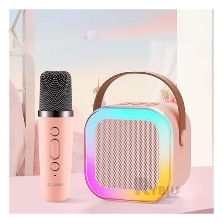 Parlante con Luces en Color Rosado Y+Papel de Regalo Parlante con Luces en Color Rosado Y+Papel de Regalo