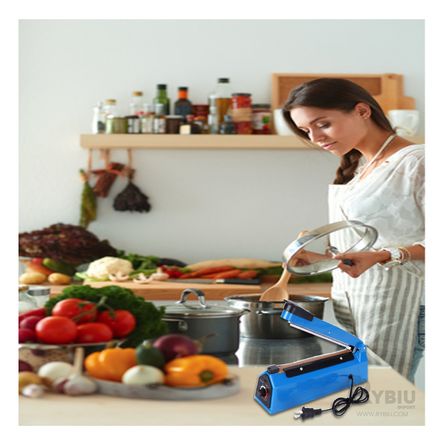 Selladora de Plastico en Color Azul Y+Stickers Selladora de Plastico en Color Azul Y+Stickers