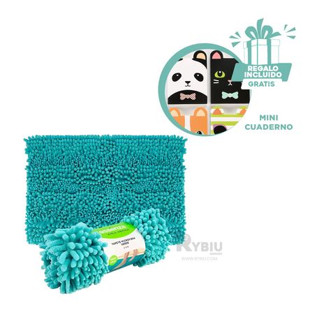 Tapete Moderno Practico de Microfibra en Verde Y+Agendita Tapete Moderno Practico de Microfibra en Verde Y+Agendita