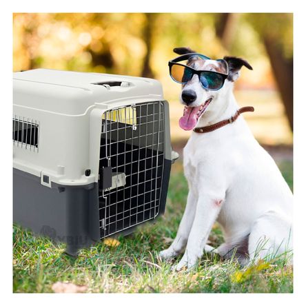 Transportador L120 de Animales Seguro y Comodo Plomo Oscuro Transportador L120 de Animales Seguro y Comodo Plomo Oscuro