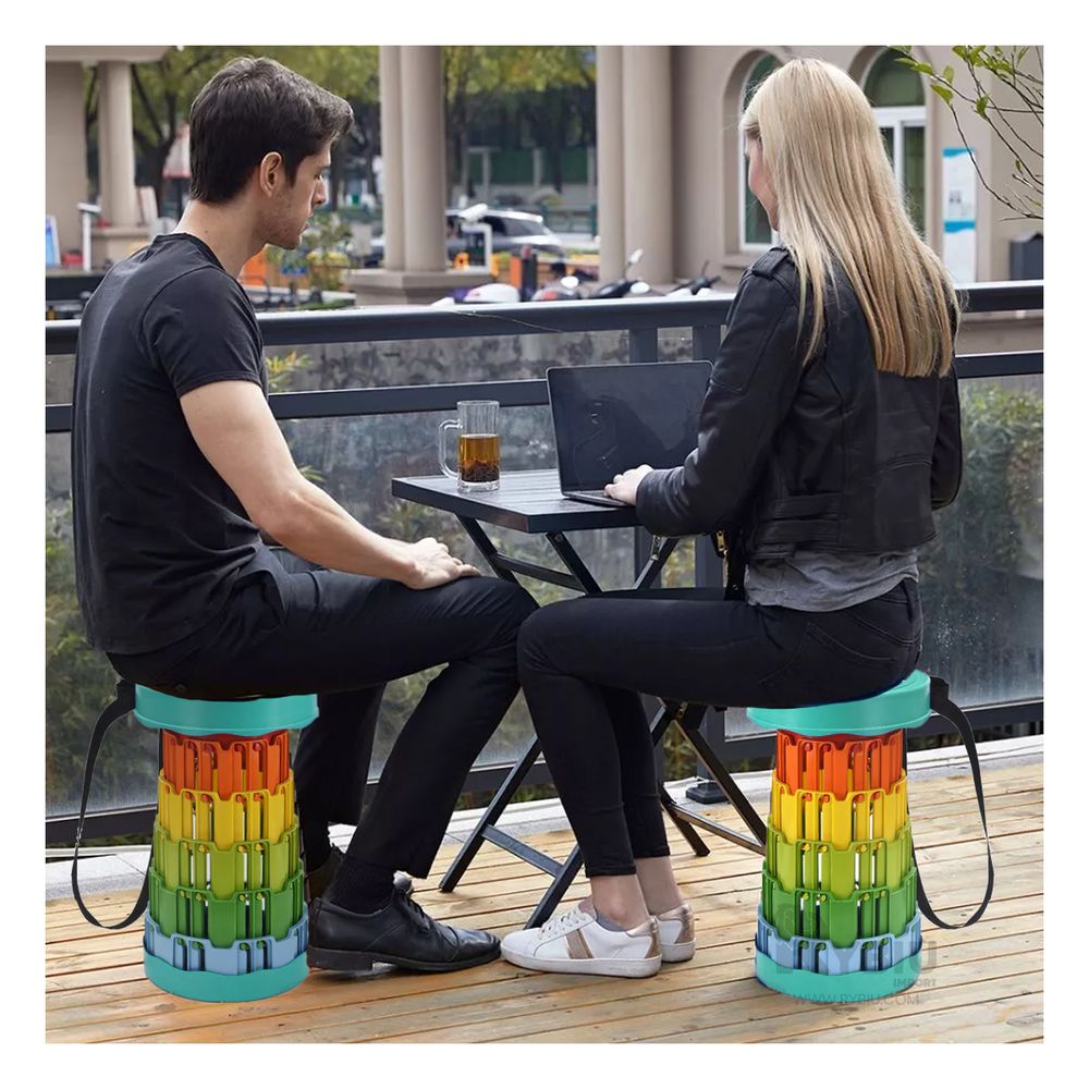 Silla Plegables Portatil con Centro Multicolor y Tapa Verde Silla Plegables Portatil con Centro Multicolor y Tapa Verde