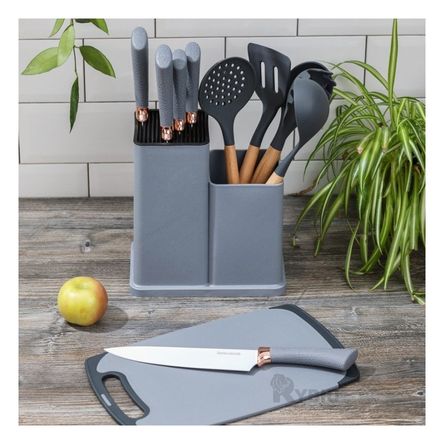 Set Multiusos Cocina de 18 Utensilios Plomo Y+Agendita