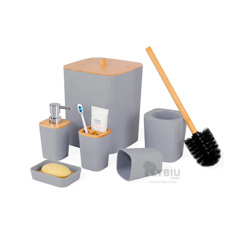Organizador Funcional para Baños de Color Gris Y+Stickers Organizador Funcional para Baños de Color Gris Y+Stickers