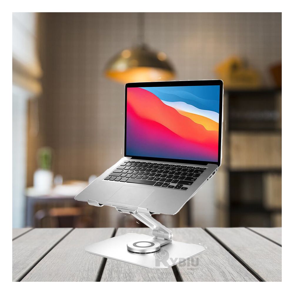 Soporte para Laptop de Metal Ergonomico en Color Plateado Soporte para Laptop de Metal Ergonomico en Color Plateado