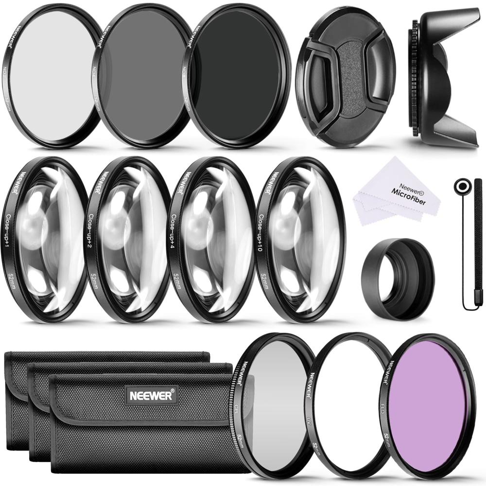 Neewer 52mm Filtro De Camára Lente Completo Kit Accesorios Para NIKON D3300 D3200 D3100 D3000 D5300