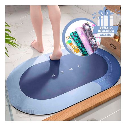 Tapete Forma Ovalada en Color Azul Y+Papel de Regalo Tapete Forma Ovalada en Color Azul Y+Papel de Regalo