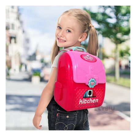 Set de Cocina con Accesorios en una Maleta de Color Rosado Set de Cocina con Accesorios en una Maleta de Color Rosado