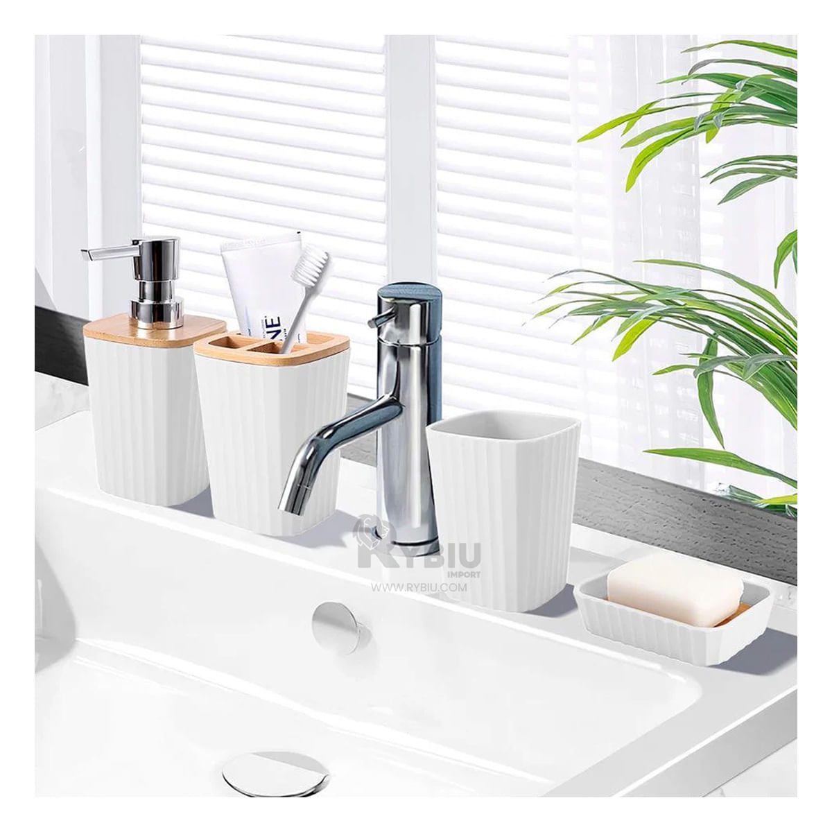 Organizador Practico de Baño en Color Blanco Y+Agendita