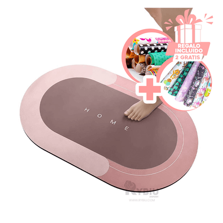 Tapete Forma Ovalada en Color Rosado Y+Papel de Regalo Tapete Forma Ovalada en Color Rosado Y+Papel de Regalo