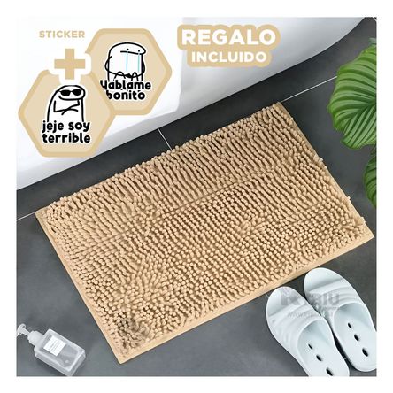 Tapete Absorbente Rectangular en Color Crema Y+Stickers Tapete Absorbente Rectangular en Color Crema Y+Stickers