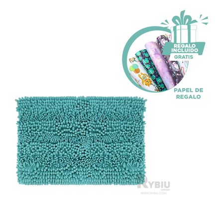 Tapete de Microfibra en Color Verde Y+Papel de Regalo Tapete de Microfibra en Color Verde Y+Papel de Regalo