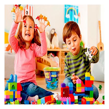 Balde Educativo de Bloques en Multicolor Y+Post-it adhesivos