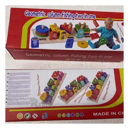 Columnas Geometricas y peces en Varios Colores Columnas Geometricas y peces en Varios Colores