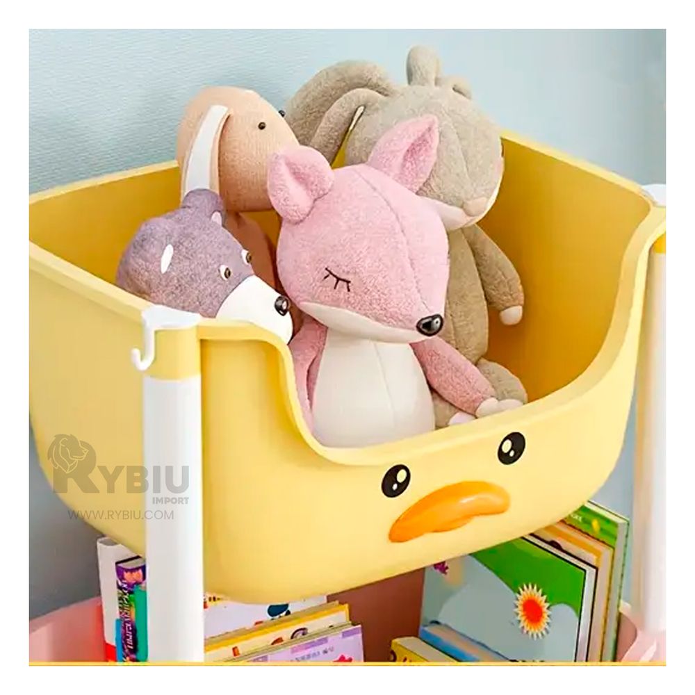 Organizador Kawaii de 3 Niveles de Pato Color Amarillo Organizador Kawaii de 3 Niveles de Pato Color Amarillo