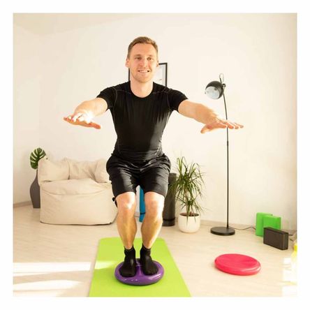 Disco Doble Cara de Balanceo y Equilibrio en Color Rojo Disco Doble Cara de Balanceo y Equilibrio en Color Rojo