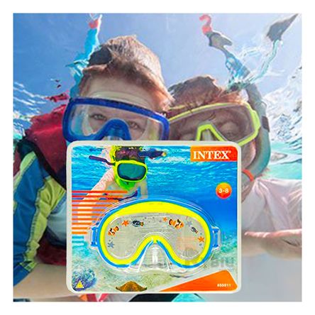 Lentes con Proteccion UV de Buceo en Color Azul Y+Stickers Lentes con Proteccion UV de Buceo en Color Azul Y+Stickers