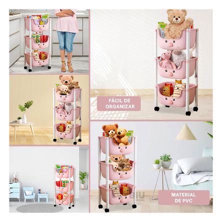 Estante para Infantes de Chancho Rosado Y+Post-it adhesivos Estante para Infantes de Chancho Rosado Y+Post-it adhesivos