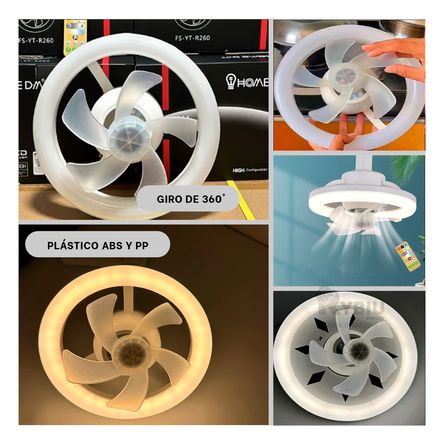 Foco Ventilador 2 x 1 con 5 Aspas e Color Blanco Foco Ventilador 2 x 1 con 5 Aspas e Color Blanco