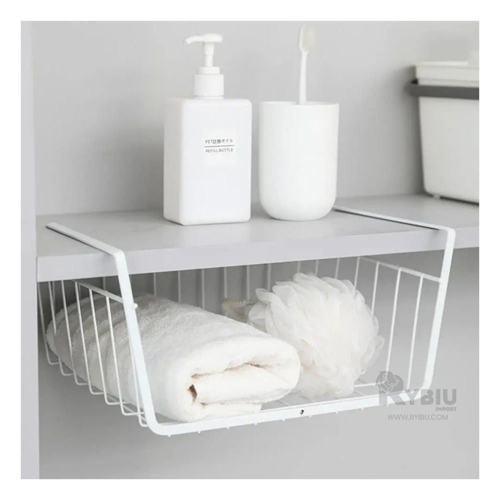 Cesto Colgante Moderno Metalico Deslizante en Blanco Cesto Colgante Moderno Metalico Deslizante en Blanco