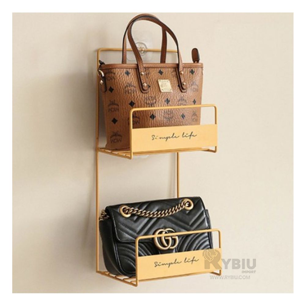 Organizador de Carteras de 2 Niveles de Color Amarillo Organizador de Carteras de 2 Niveles de Color Amarillo
