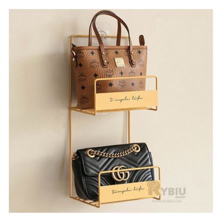 Organizador de Carteras de 2 Niveles de Color Amarillo Organizador de Carteras de 2 Niveles de Color Amarillo