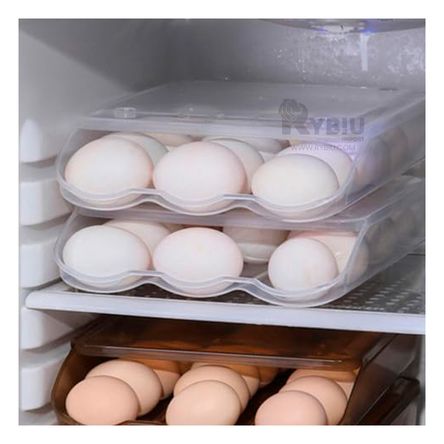 Organizador Estilizado para Huevos Transparente Y+Stickers Organizador Estilizado para Huevos Transparente Y+Stickers