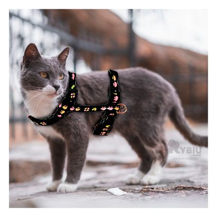 Arnes Comodo y Delgado para Conejo en Color Negro Y+Stickers Arnes Comodo y Delgado para Conejo en Color Negro Y+Stickers