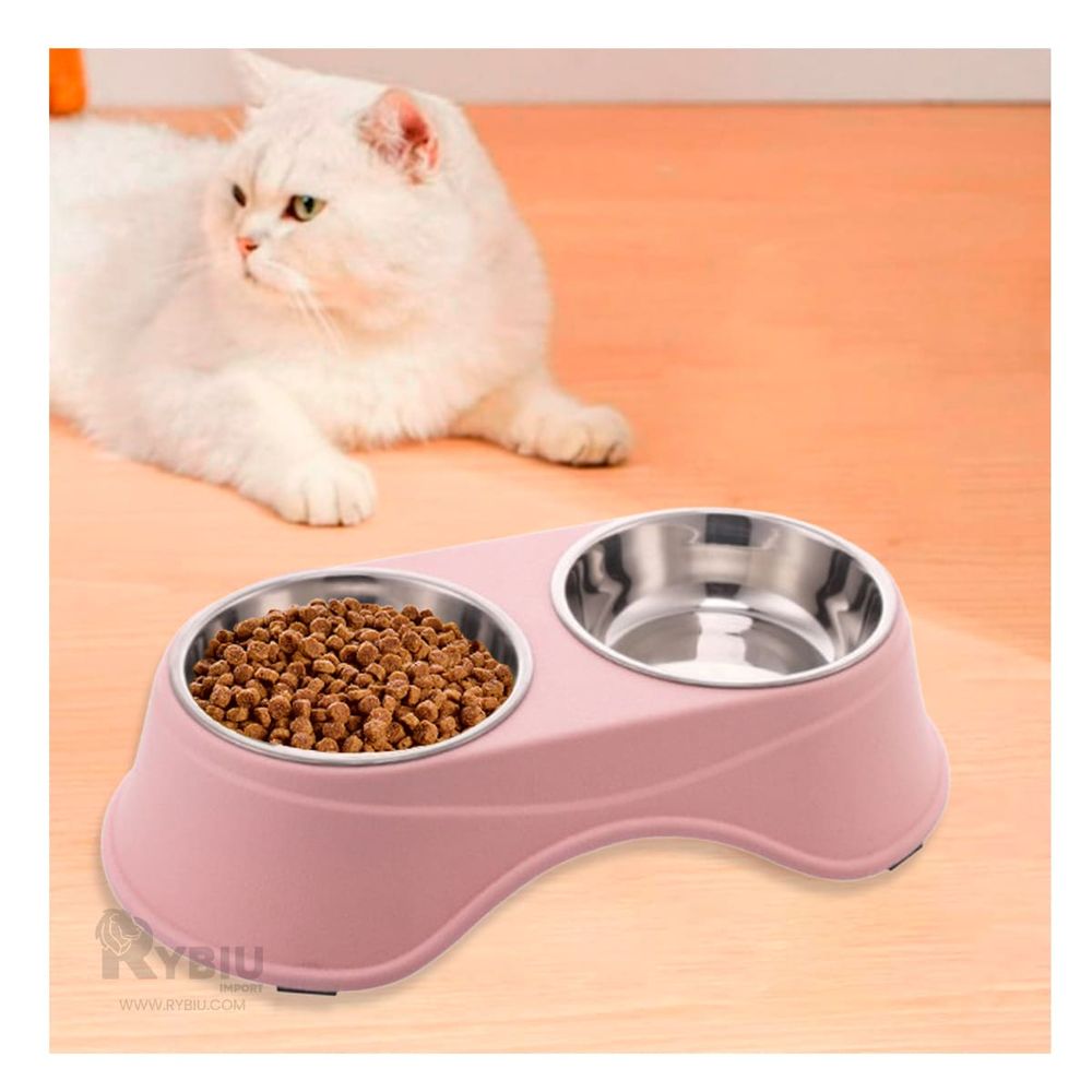 Comedero de Mascota de Color Rosado Y+Agendita Comedero de Mascota de Color Rosado Y+Agendita