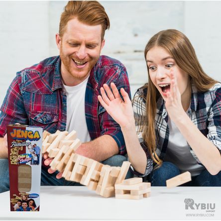 Jenga Familiar de Desafio de 48 Piezas de Color Madera Jenga Familiar de Desafio de 48 Piezas de Color Madera