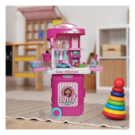 Juguete Cocina Chef con Accesorios en Color Fucsia Juguete Cocina Chef con Accesorios en Color Fucsia