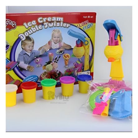 Plastilina no Toxica con Maquina de Helado Color Amarillo Plastilina no Toxica con Maquina de Helado Color Amarillo