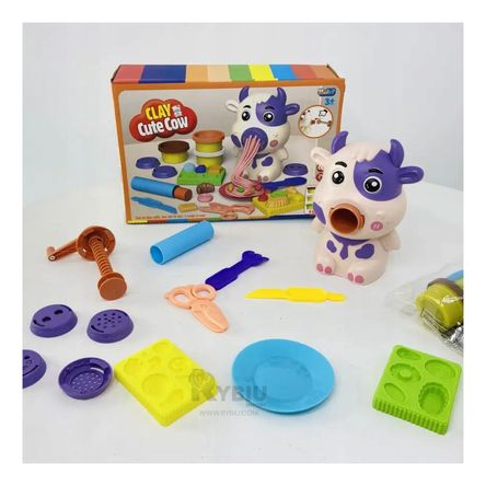Set Educativo para Crear Figuras con Vaca Morado Y+Stickers Set Educativo para Crear Figuras con Vaca Morado Y+Stickers