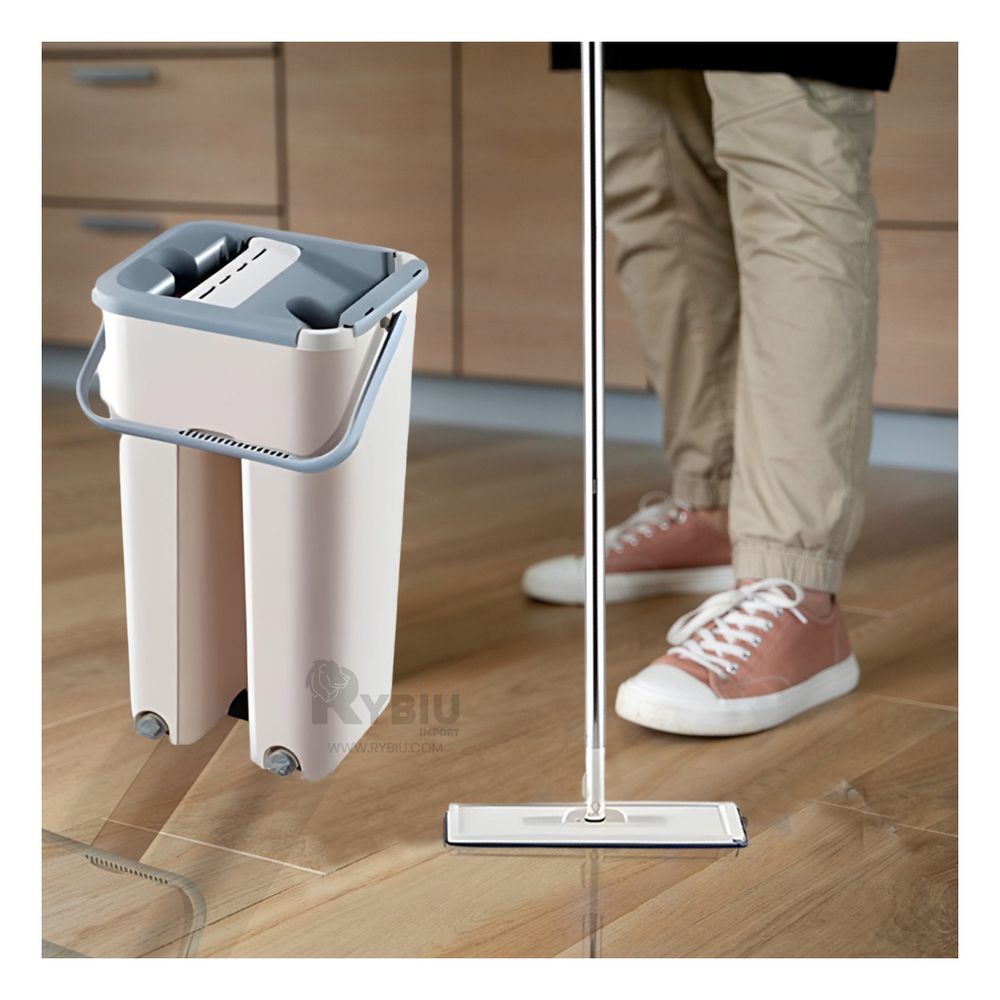 : Trapeador Magico 360 con Balde Centrifugador en Gris : Trapeador Magico 360 con Balde Centrifugador en Gris