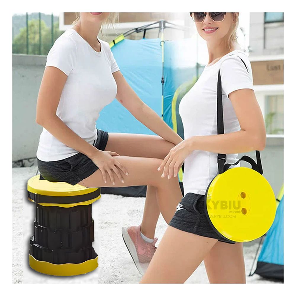 Silla con Altura Ajustable en Color Amarillo Y+Stickers Silla con Altura Ajustable en Color Amarillo Y+Stickers