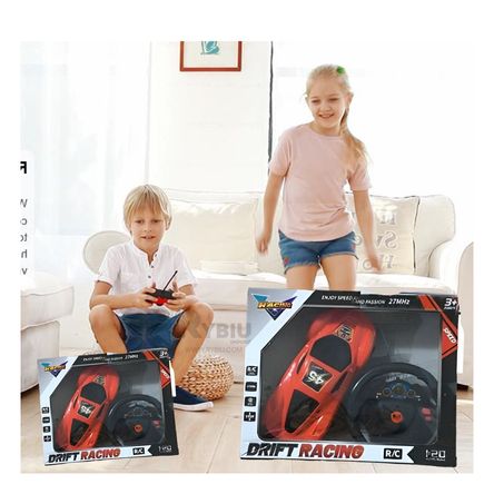 Carro Resistente para Diversion en Casa en Rojo Y+Stickers Carro Resistente para Diversion en Casa en Rojo Y+Stickers