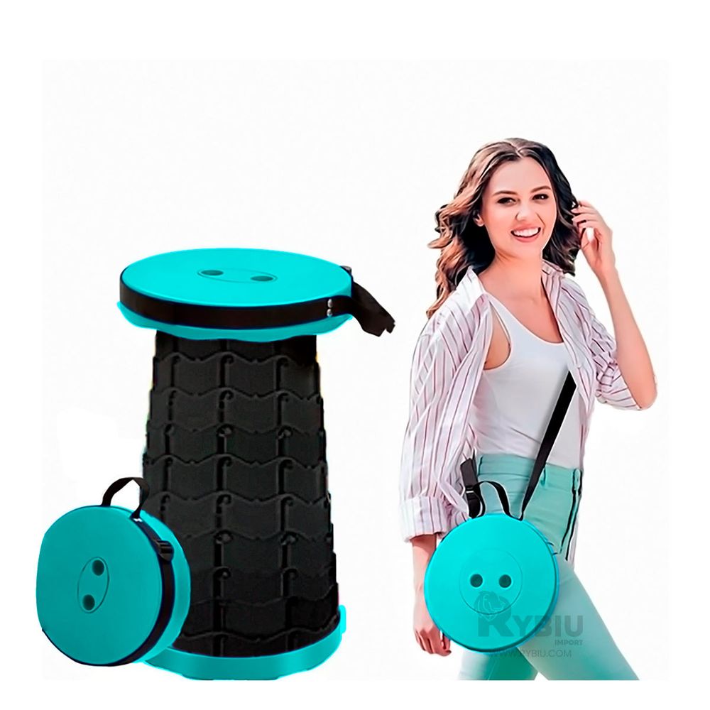 Silla Compacta para Camping en Tono Turqueza Y+Agendita Silla Compacta para Camping en Tono Turqueza Y+Agendita