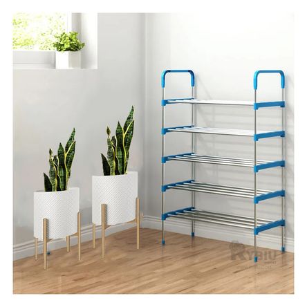 Estanteria de Zapatos Vertical con 5 Secciones Celeste Estanteria de Zapatos Vertical con 5 Secciones Celeste